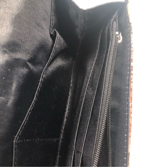 Kenneth Cole Reaction Snakeskin Print Wallet Tan, Black and Rose Color - Picture 7 of 7